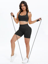 Load image into Gallery viewer, Scoop Neck Wide Strap Top and Shorts Active Set
