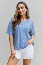 Load image into Gallery viewer, HOPELY Cater 2 You Swiss Dot Reverse Stitch Short Sleeve Top
