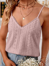 Load image into Gallery viewer, Eyelet Lace Detail V-Neck Cami
