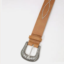 Load image into Gallery viewer, PU Leather Rhinestone Belt
