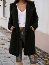 Load image into Gallery viewer, Devine Pocketed Long Sleeve Hooded Teddy Coat
