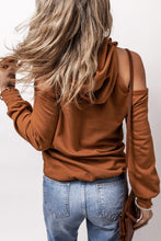 Load image into Gallery viewer, Cold Shoulder Long Sleeve Hoodie
