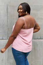 Load image into Gallery viewer, Sweet Lovely By Jen Full Size Scalloped Cami in Rosewood
