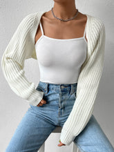 Load image into Gallery viewer, Honey Open Front Long Sleeve Cropped Cardigan
