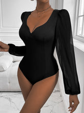 Load image into Gallery viewer, Sweetheart Neck Long Sleeve Bodysuit
