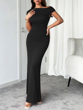 Load image into Gallery viewer, Devine Ruched Single Shoulder Short Sleeve Maxi Dress
