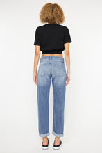 Load image into Gallery viewer, Kancan Mid Rise Distressed Straight Jeans
