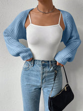 Load image into Gallery viewer, Honey Open Front Long Sleeve Cropped Cardigan
