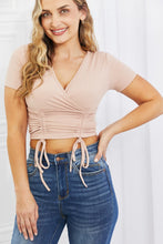 Load image into Gallery viewer, Capella Back To Simple Full Size Ribbed Front Scrunched Top in Blush
