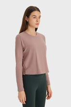 Load image into Gallery viewer, Round Neck Long Sleeve Sports Top
