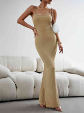 Load image into Gallery viewer, Straight Neck Sleeveless Maxi Dress
