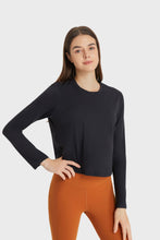 Load image into Gallery viewer, Round Neck Long Sleeve Sports Top
