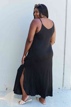 Load image into Gallery viewer, Ninexis Good Energy Full Size Cami Side Slit Maxi Dress in Black
