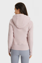 Load image into Gallery viewer, Zip Up Seam Detail Hooded Sports Jacket
