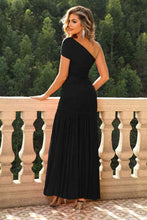 Load image into Gallery viewer, One-Shoulder Ruched Maxi Dress
