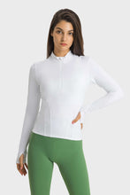 Load image into Gallery viewer, Half Zip Thumbhole Sleeve Sports Top
