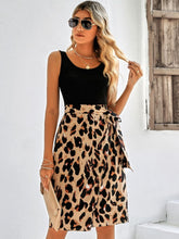 Load image into Gallery viewer, Printed Scoop Neck Sleeveless Dress
