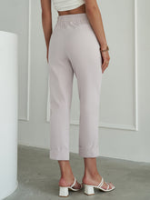 Load image into Gallery viewer, Buttoned  Elastic Detail Cuffed Pants

