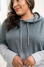 Load image into Gallery viewer, Plus Size Gradient Side Slit Drawstring Hoodie
