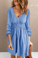 Load image into Gallery viewer, Button Down Long Sleeve Dress with Pockets
