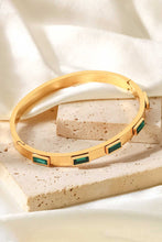 Load image into Gallery viewer, 18K Gold Plated Inlaid Cubic Zirconia Bracelet
