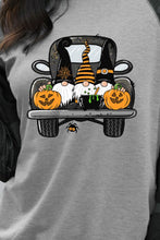 Load image into Gallery viewer, Halloween Car Graphic Camo Raglan Sleeve Sweatshirt
