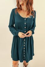 Load image into Gallery viewer, Button Down Long Sleeve Dress with Pockets
