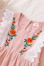 Load image into Gallery viewer, Girls Embroidered Lace Trim Dress
