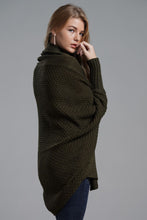 Load image into Gallery viewer, Dolman Sleeve Open Front Ribbed Trim Longline Cardigan
