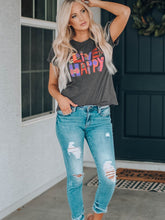 Load image into Gallery viewer, LIVE HAPPY Floral Graphic Tee
