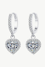 Load image into Gallery viewer, 2 Carat Moissanite Heart-Shaped Drop Earrings
