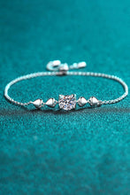 Load image into Gallery viewer, 1 Carat Moissanite Heart Bracelet
