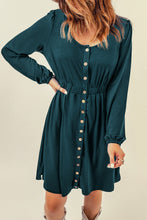 Load image into Gallery viewer, Button Down Long Sleeve Dress with Pockets
