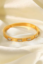 Load image into Gallery viewer, 18K Gold Plated Inlaid Cubic Zirconia Bracelet
