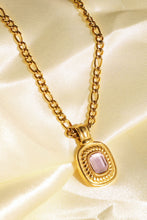 Load image into Gallery viewer, 18K Gold Plated Inlaid Rhinestone Pendant Necklace
