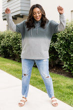 Load image into Gallery viewer, Plus Size Gradient Side Slit Drawstring Hoodie
