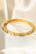 Load image into Gallery viewer, 18K Gold Plated Inlaid Cubic Zirconia Bracelet
