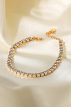 Load image into Gallery viewer, Inlaid Zircon 18K Gold Plated Bracelet
