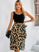 Load image into Gallery viewer, Printed Scoop Neck Sleeveless Dress
