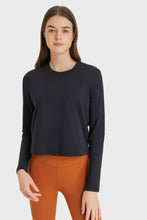 Load image into Gallery viewer, Round Neck Long Sleeve Sports Top
