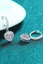 Load image into Gallery viewer, 2 Carat Moissanite Heart-Shaped Drop Earrings
