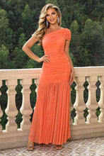 Load image into Gallery viewer, One-Shoulder Ruched Maxi Dress
